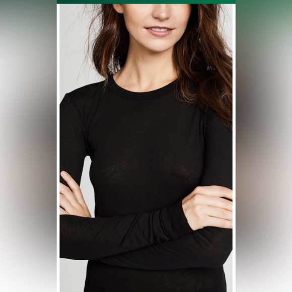 Enza Costa Women's Supima Cotton Tissue Jersey Long Sleeve Top - Picture 5 of 10